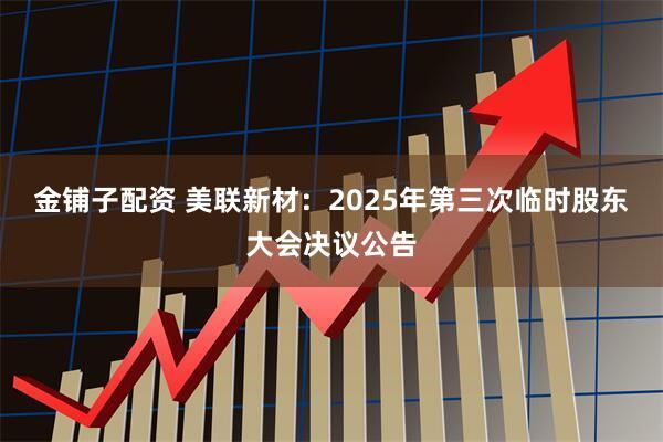 金铺子配资 美联新材：2025年第三次临时股东大会决议公告
